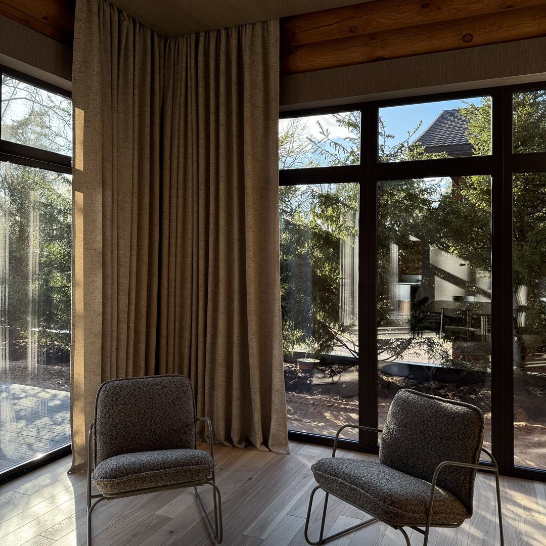 Шторы для панорамных окон