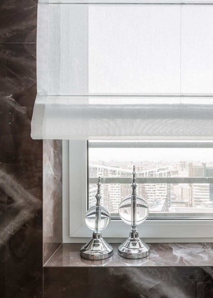 Римская штора из тюля